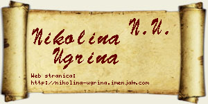 Nikolina Ugrina vizit kartica